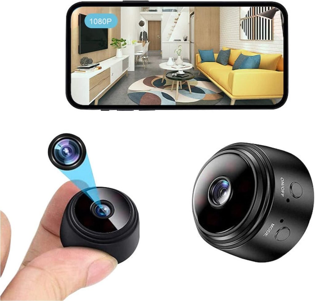Homax Products Mini Spy Camera, Wireless Camera 1080P Full HD with Audio and Video, Hidden Secret Baby Monitor Home Security Surveillance Cam with Night Vision Motion Detection for Outdoor/Indoor