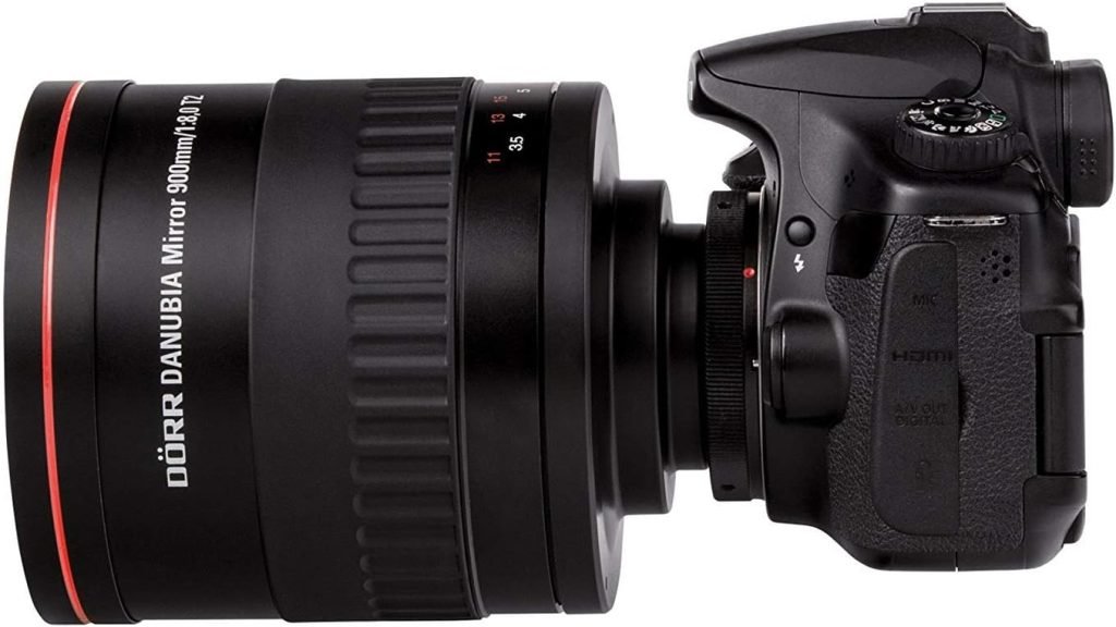 JINTU 900mm F/8.0 Telephoto Camera Zoom Lenses F/8.3-16 Manual MF for Canon NIKON DSLR Digital Cameras 60D 70D 80D 90D 4000D 1200D D90 D5600 D5000 D5100 D3200 D3500 D7200 Aluminum Alloy Black