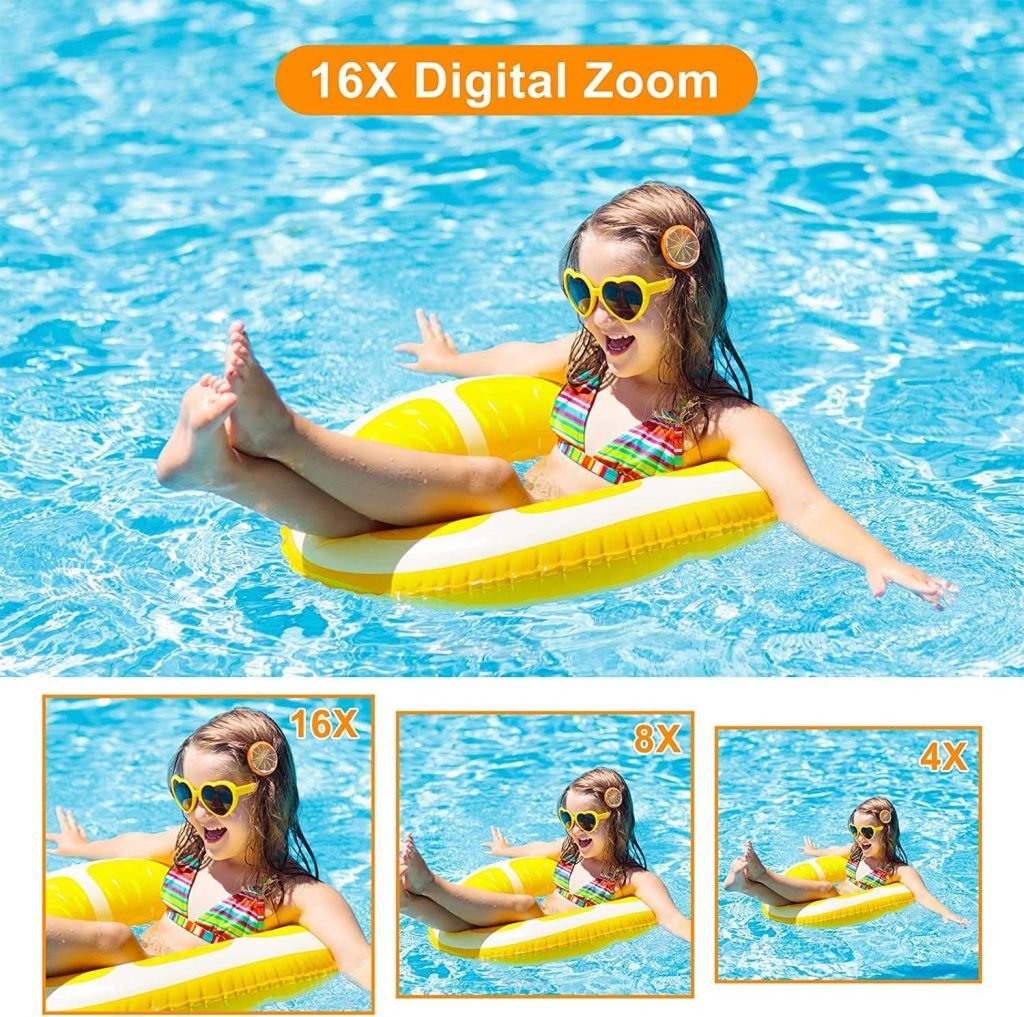 Kids Digital Video Camera, 1080P 16M 16X Digital Zoom DV Recording Camcorder with 2Inch TFT LCD Sceen for Photography Shooting(Black)