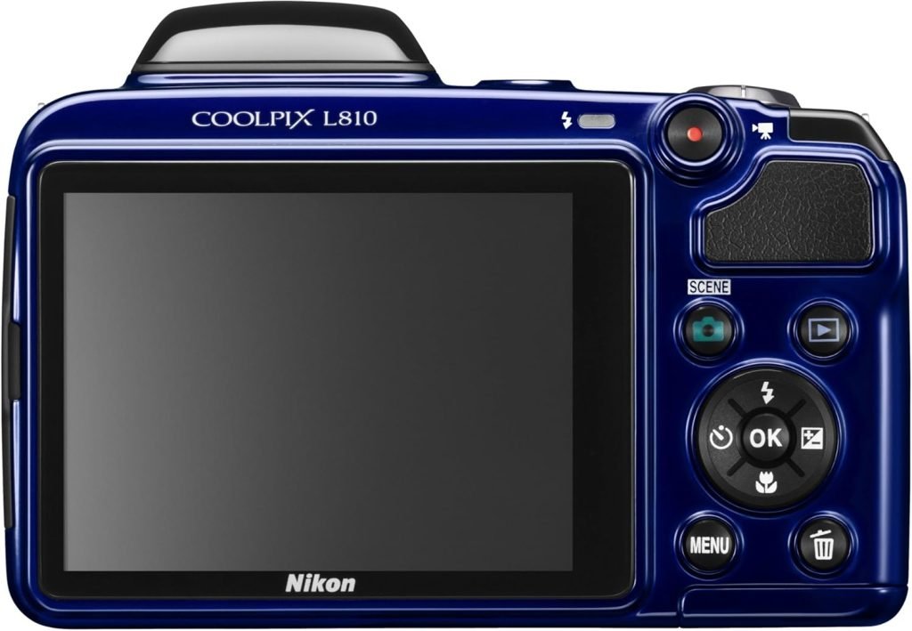 Nikon COOLPIX L810 Compact Digital Camera - Blue (16.1MP, 26x Optical Zoom) 3 inch LCD