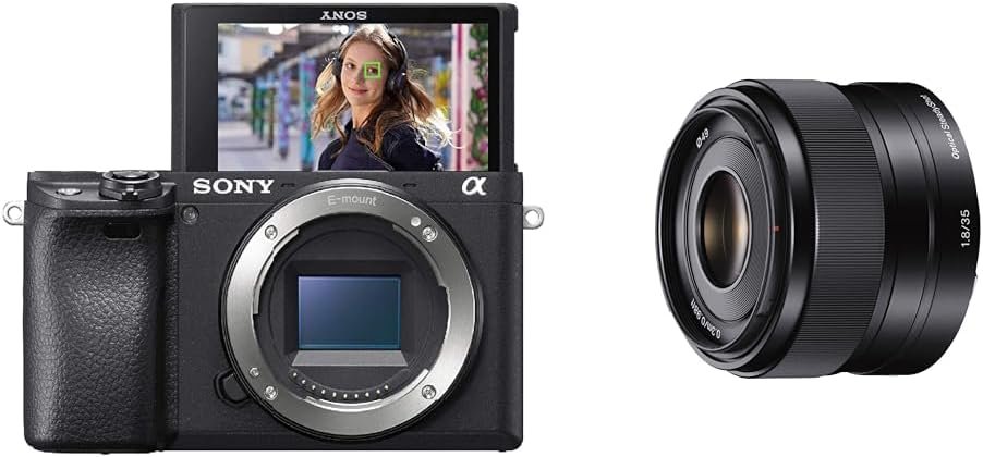 Sony Alpha 6400 E-Mount Compact Mirrorless Camera with 16-50 mm with GP-VPT2BT Handgrip, Black