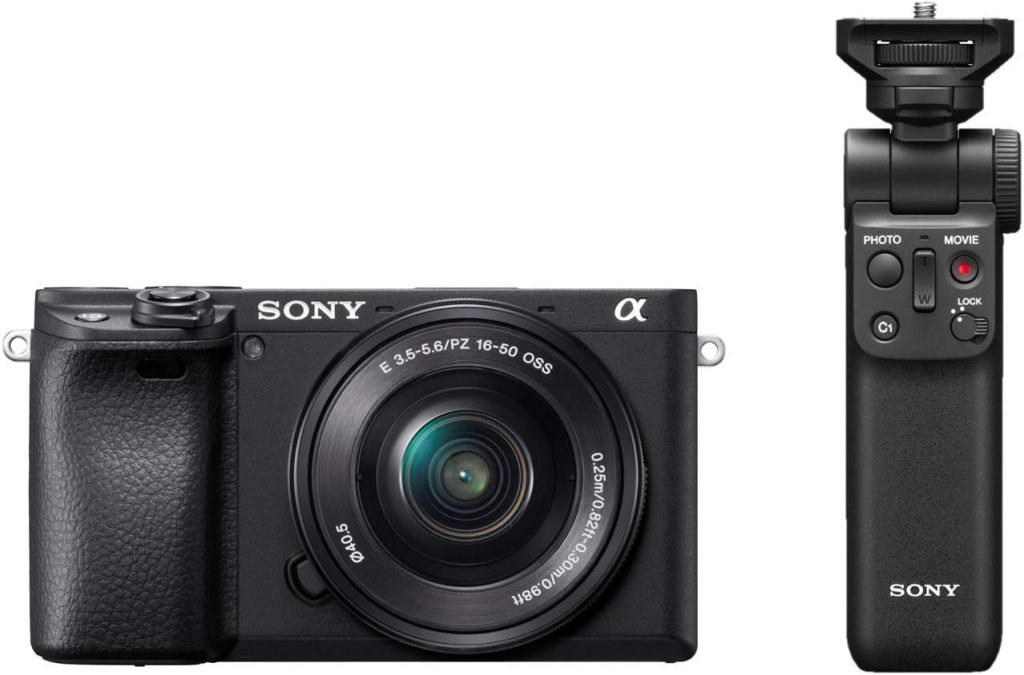 Sony Alpha 6400 E-Mount Compact Mirrorless Camera with 16-50 mm with GP-VPT2BT Handgrip, Black