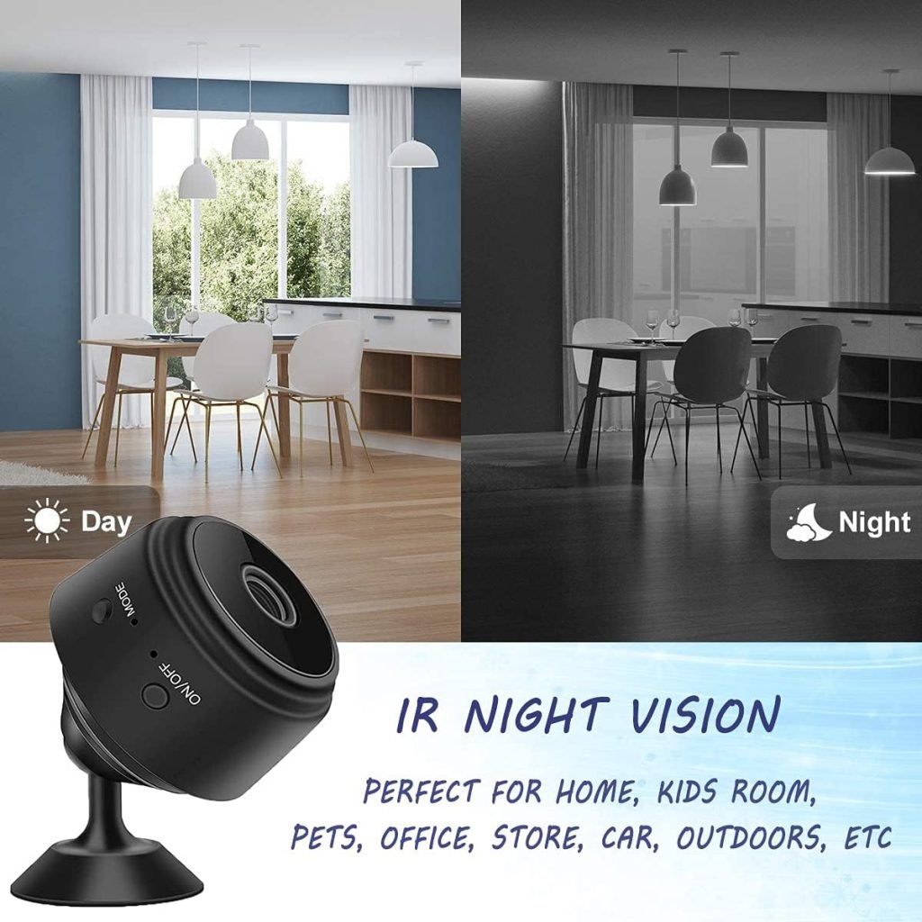WUWOW Mini Hidden Spy Camera Motion Detection Wireless WiFi Camera Night Vision HD 1080P,Nanny Cam for Home Security, Surveillance Camera Tiny Portable Baby Monitor for Home Indoor Outdoor