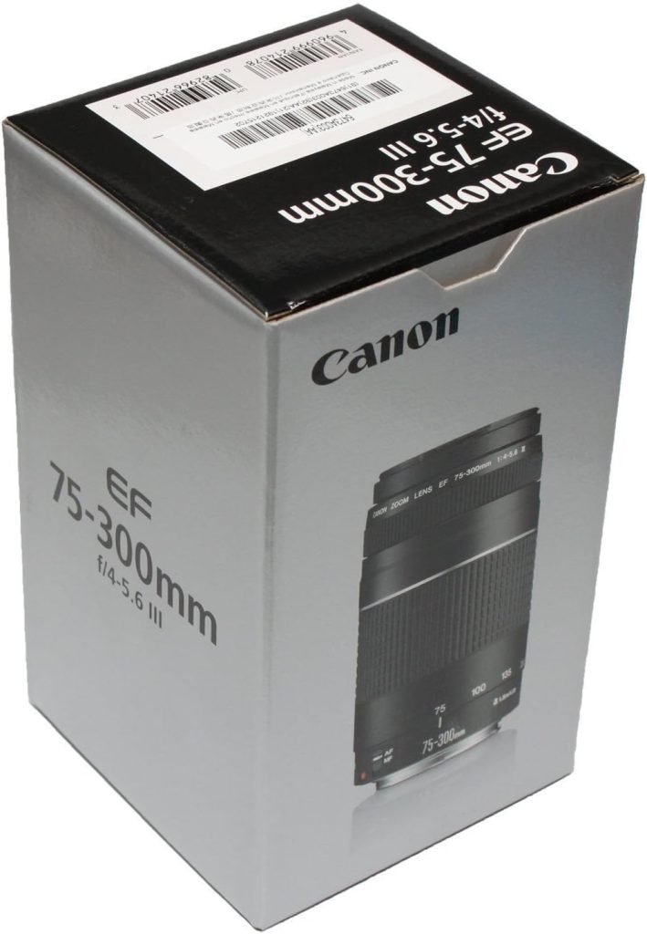 Canon EF 75-300mm f/4-5.6 III Telephoto Zoom Lens for Canon SLR Cameras Canon EOS 7D, 60D, EOS Rebel SL1, T1i, T2i, T3, T3i, T4i, T5i, XS, XSi, XT, XTi Digital SLR Cameras