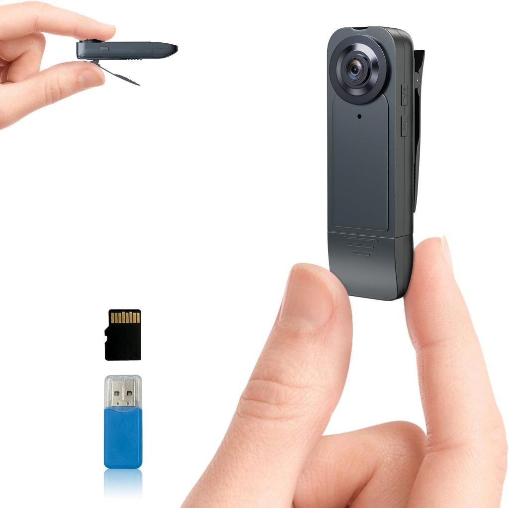 Mini Body Camera,True 1080P Portable Hidden Camera,64GB Personal Pocket Video Camera, Small Security Camera with Motion Detection and Night Vision for Office, Security Guard, Home, Bike, Hiking