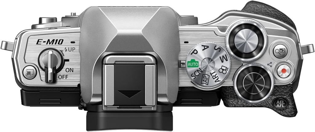 Olympus OM-D E-M10 Mark IV Micro Four Thirds System Camera, 20 MP sensor, 5-axis image stabilizer + Olympus M.Zuiko Digital 14-42 mm F3.5-5.6 II R Lens, Standard Zoom, Suitable for All MFT Cameras