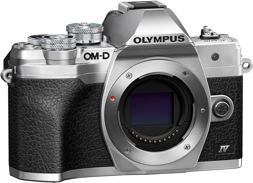 Olympus OM-D E-M10 Mark IV Micro Four Thirds System Camera, 20 MP sensor, 5-axis image stabilizer + Olympus M.Zuiko Digital 14-42 mm F3.5-5.6 II R Lens, Standard Zoom, Suitable for All MFT Cameras