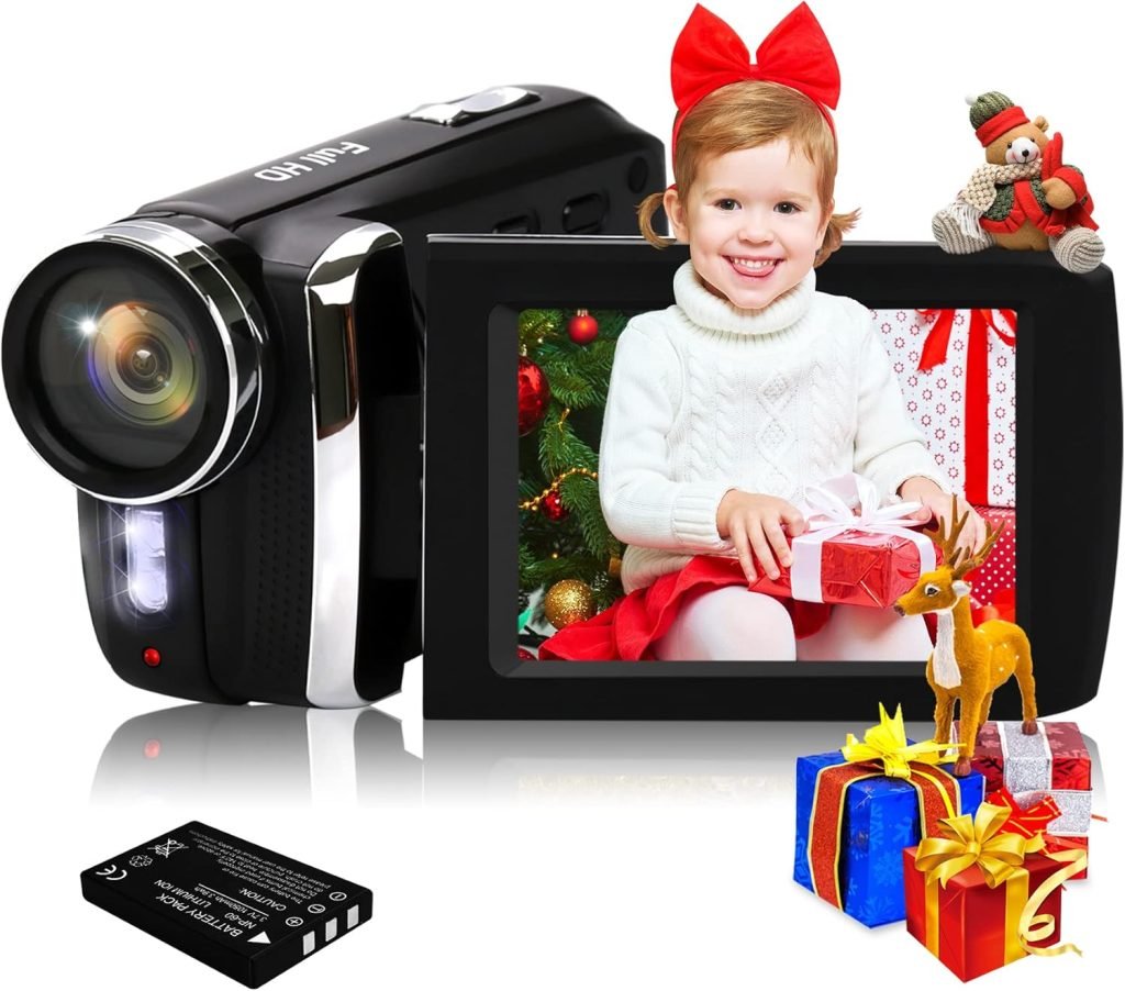 2.7K Digital Video Camera Camcorder for Kids/Students/Beginners, 2.7K 2688x1520 20fps/ Full HD 1080P 30fps Video / 36MP Photo, Didital Camcorder for Birthday/X-mas Gift