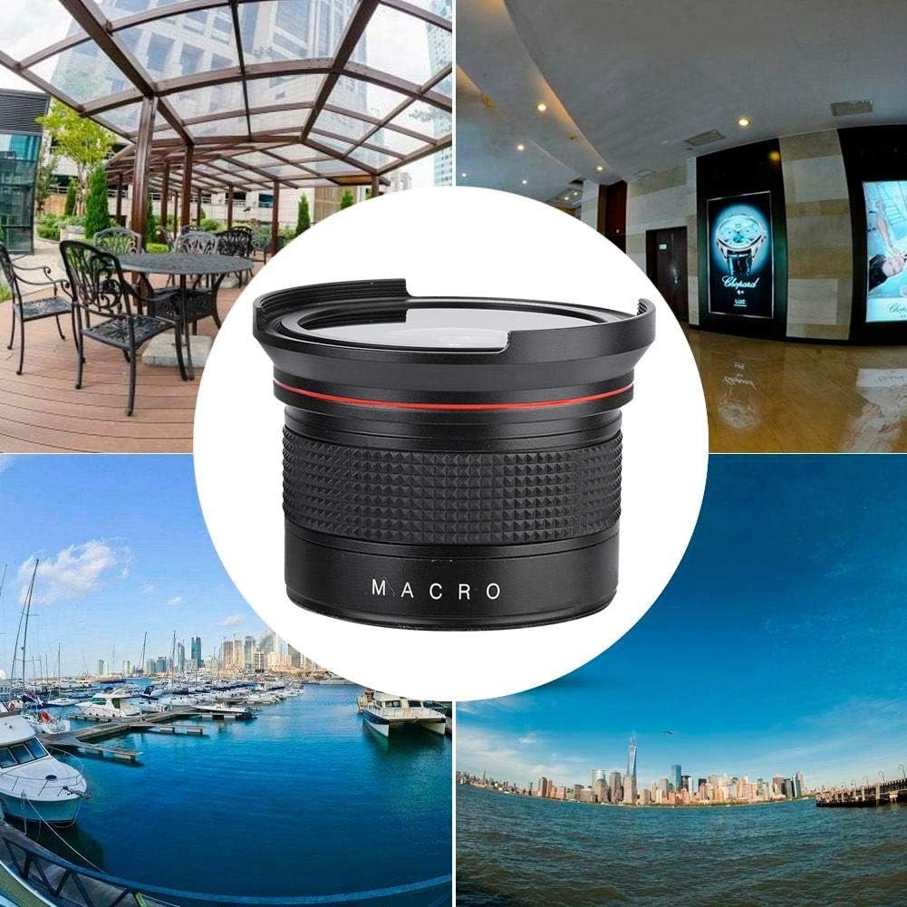 BigKing Fisheye Lens, 58mm 0.35X Wide Angle Fisheye Super Lens for SLR DSLR Camera, Black