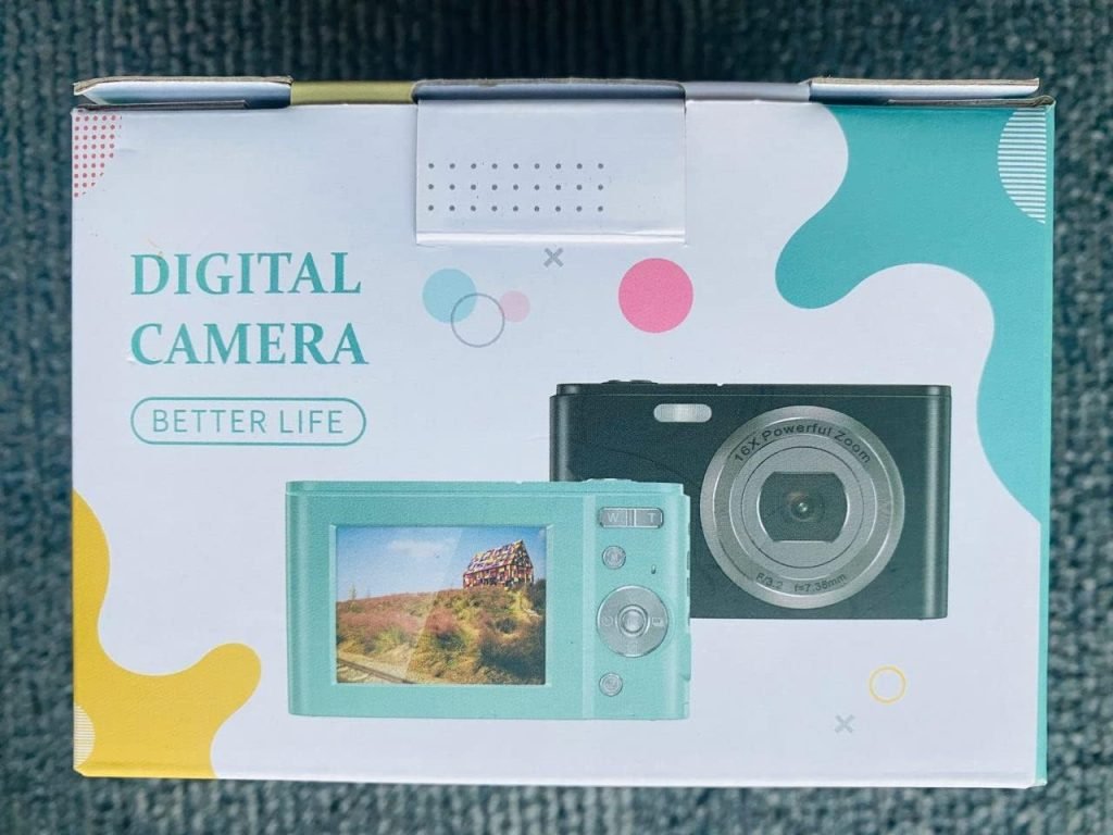 Digital Camera, Compact Camera with Autofocus FHD 1080P 48MP Vlogging Camera,16X Digital Zoom, 2.4 LCD School Mini Camera for Student, Kids,Beginners