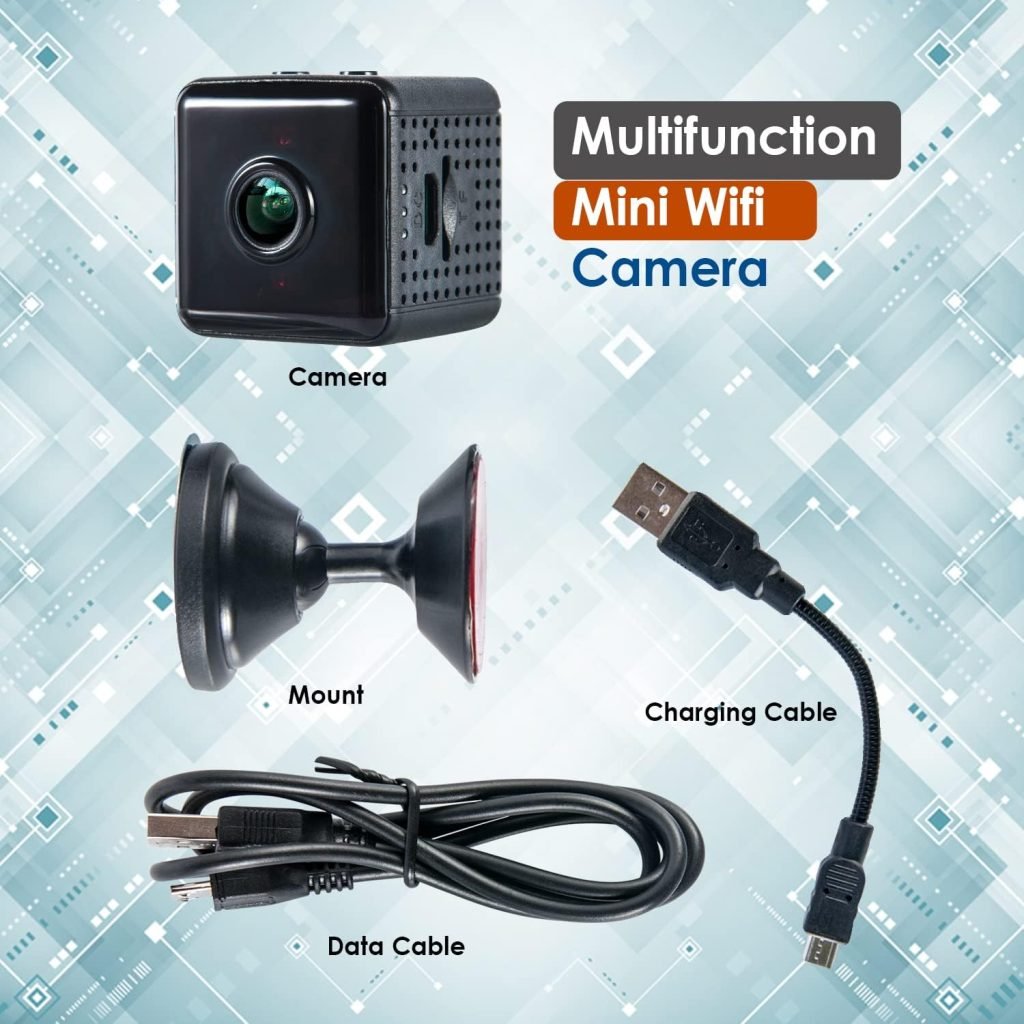 DMAIS Wireless WI-FI Compact Camera,1080P HD Security Camcorder and Recorder with Motion Detection and Night Vision, Home Surveillance Camera for Office and Home