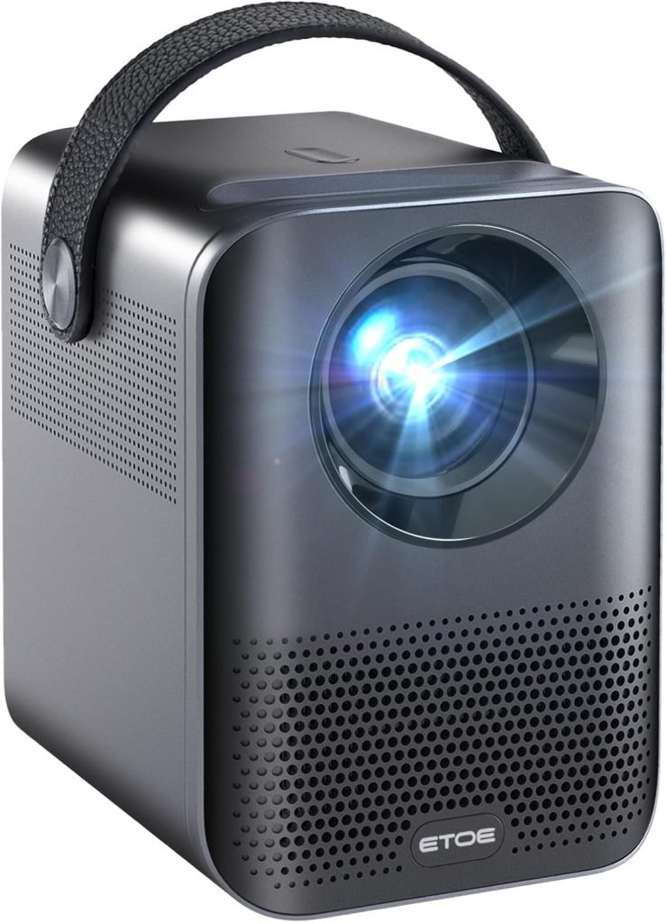 Native 1080P Mini Projector, Video Projector with Netflix-Certified, Android TV10.0, 8000+ Apps, 4K Supported, 5G WiFi  Bluetooth, Movie Projector Compatible with iOS/Android/Windows/USB