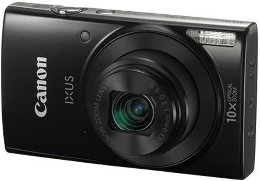 Canon IXUS 190 Compact 20 MP Digital Camera, 1/2.3 Inch, CCD, 5152 x 3864 Pixels - Black