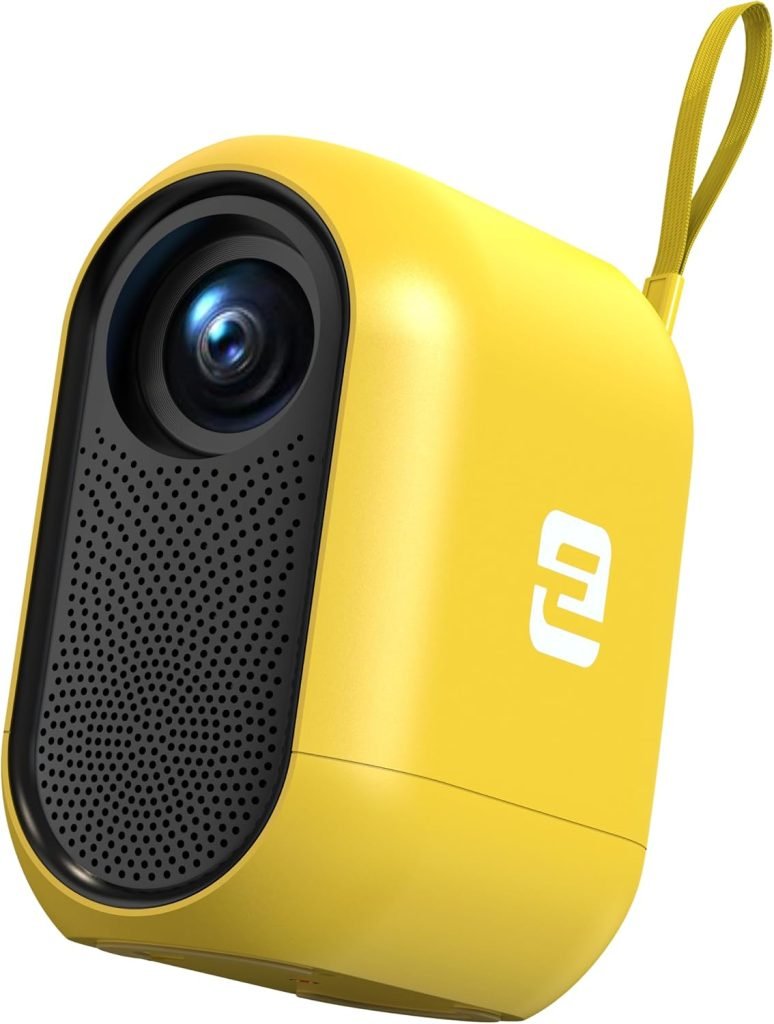 ETOE Mini Projector, Android 9.0 Projector, Video Projector with Prime Video, YouTube, ESPN, 5G WiFi  Bluetooth, 4P  4D Keystone Correction, Compatible with Windows/USB/HDMI/iOS/Android
