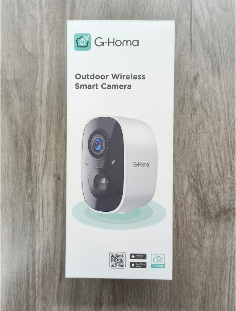 G-Homa Security Camera Outdoor Wireless, Indoor WiFi HD Home Security Cameras with Color Night Vision, 2-Way Audio, Siren, Smart AI, Motion Detection, Waterproof Battery Operated Camera (Upgraded)