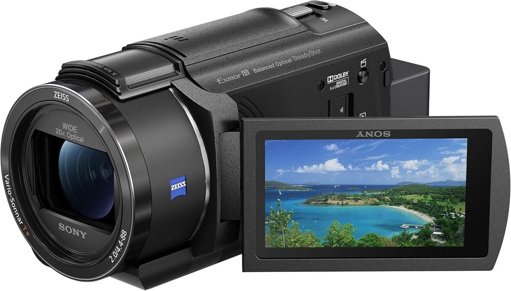 Sony FDR-AX43 | Ultra HD (UHD) 4K Compact Camcorder | 5-Axis Balanced Optical SteadyShot™ | 20x Optical Zoom | Flip screen