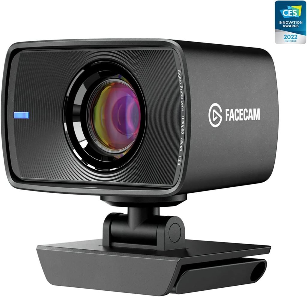 Elgato Facecam - 1080p60 Full HD Webcam for Video Conferencing, Gaming, Streaming, Sony Sensor, Fixed-Focus Glass Lens, Optimised for Indoor Lighting, Onboard Memory, Zoom, Microsoft Teams, PC/Mac