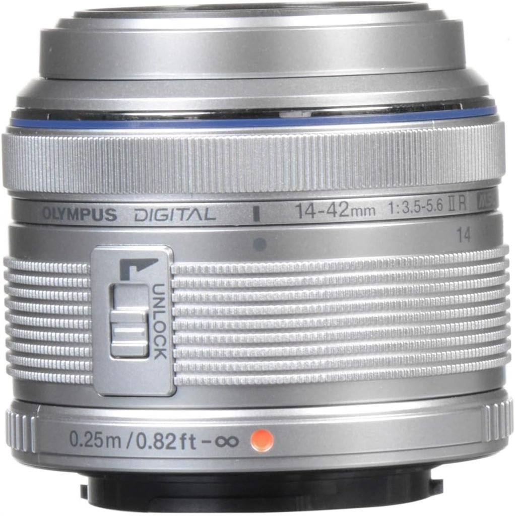 Olympus M.Zuiko Digital 14-42mm F3.5-5.6 II R Lens, for Micro Four Thirds Cameras (Black)