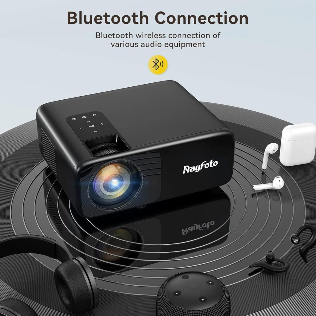 Rayfoto 9500L Full HD Mini Projector WiFi/Bluetooth with Speaker upto 300 Display PC/iOS/Android