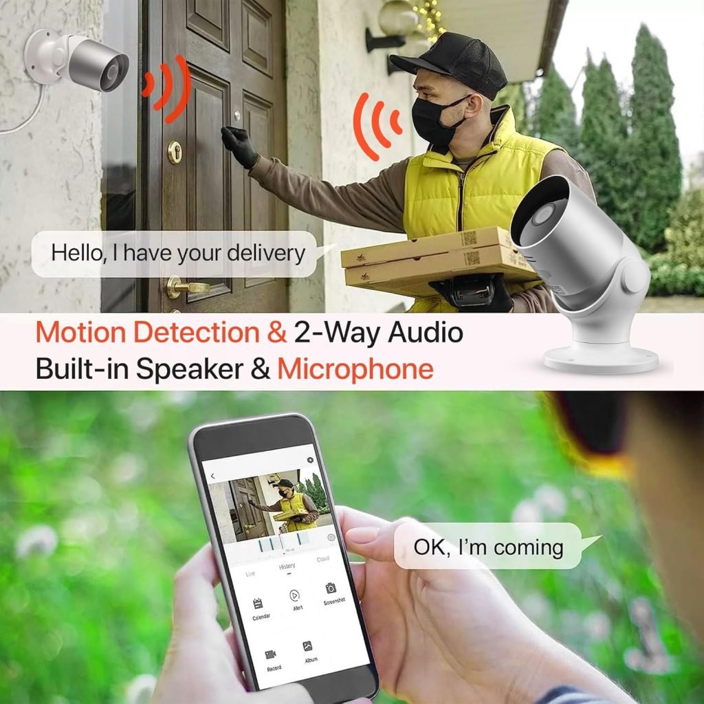 Time2 Oscar Wireless Outdoor 1080p Full HD CCTV Security Camera | 2 Way Audio with Night Vision | Sound and Motion Detection | Compatible with Clan Home Security, Alexa and Google Home (1 Pack)