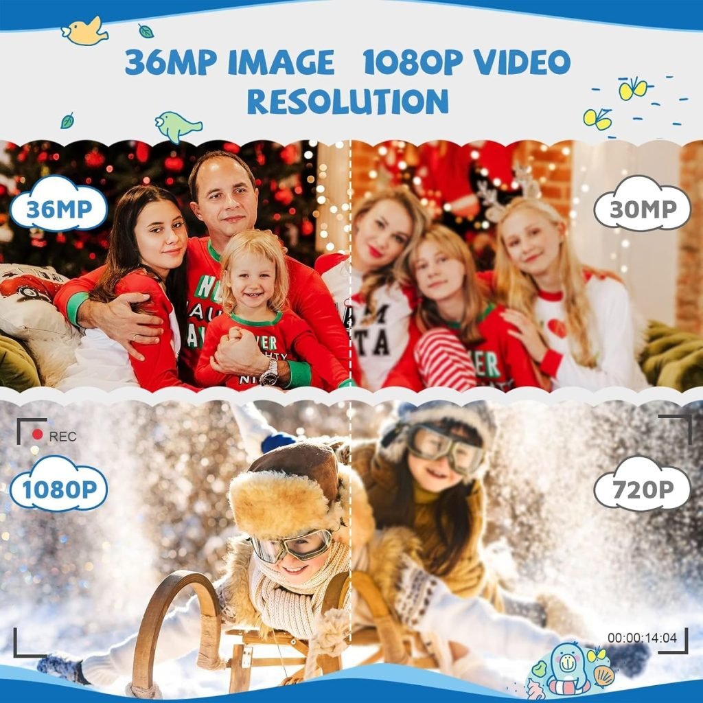 Digital Camera,Jckduhan Vlogging Camera with 32G Memory Card FHD 1080P 16X Digital Zoom,Compact Digital Camera for Kids Teens Beginners