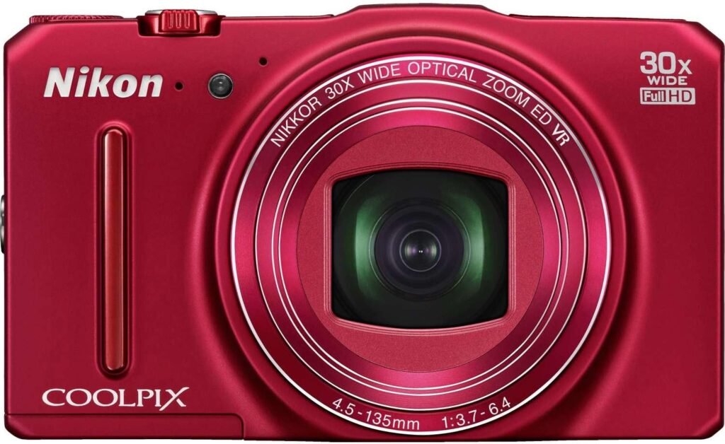 Nikon COOLPIX S9700 Compact Digital Camera - Red (16.0 MP, 30x Zoom) 3.0 inch OLED with Wi-Fi and GPS