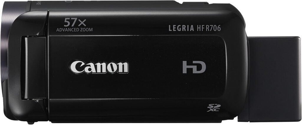 Canon LEGRIA HF R706 High Definition Camcorder - Black (32x Optical Zoom, 1140x Digital Zoom) 3-Inch OLED Touchscreen
