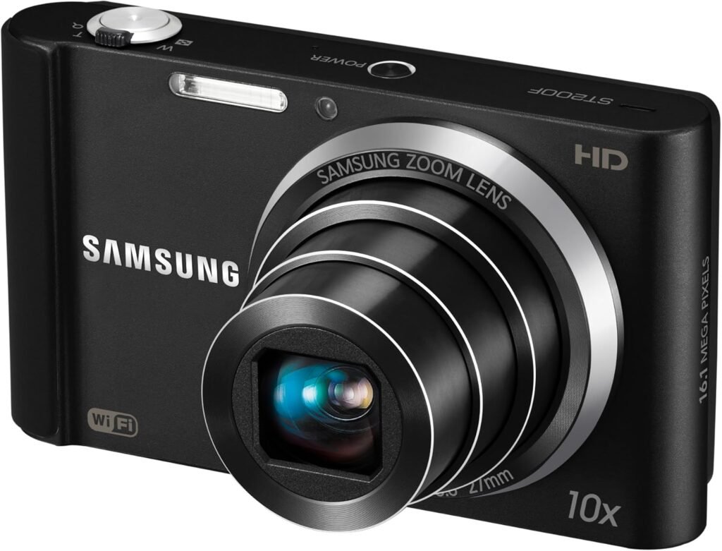 Samsung ST200F SMART Compact Digital Camera - Black (16.1MP, 10x Optical Zoom) 3.0 LCD