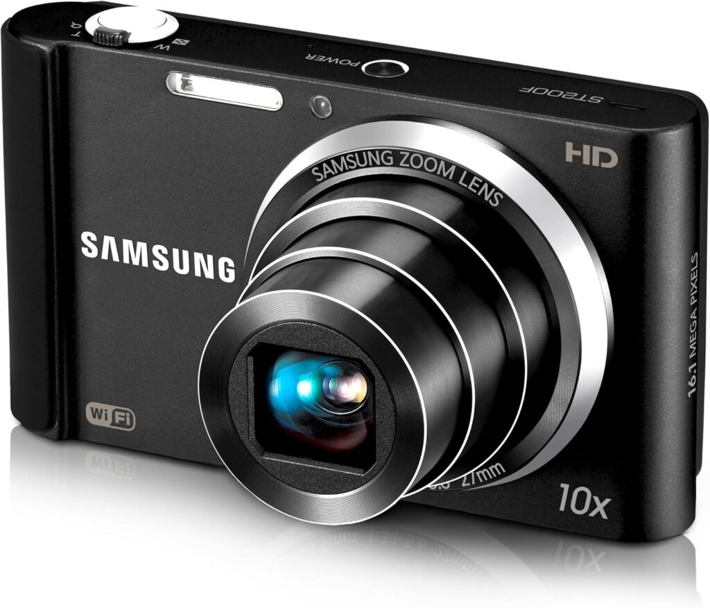 Samsung ST200F SMART Compact Digital Camera - Black (16.1MP, 10x Optical Zoom) 3.0 LCD