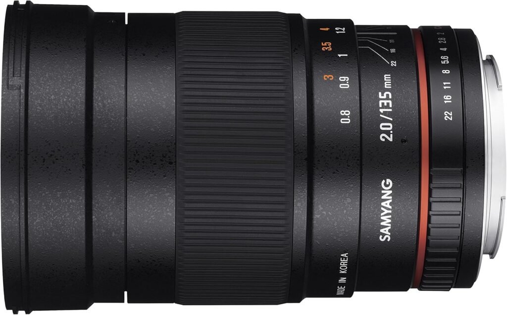 Samyang SY135M-N 135mm f/2.0 ED UMC Telephoto Lens for Nikon Digital SLR Cameras, Black