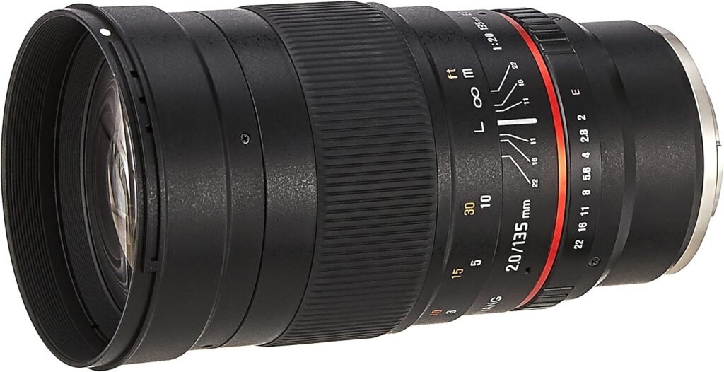 Samyang SY135M-N 135mm f/2.0 ED UMC Telephoto Lens for Nikon Digital SLR Cameras, Black
