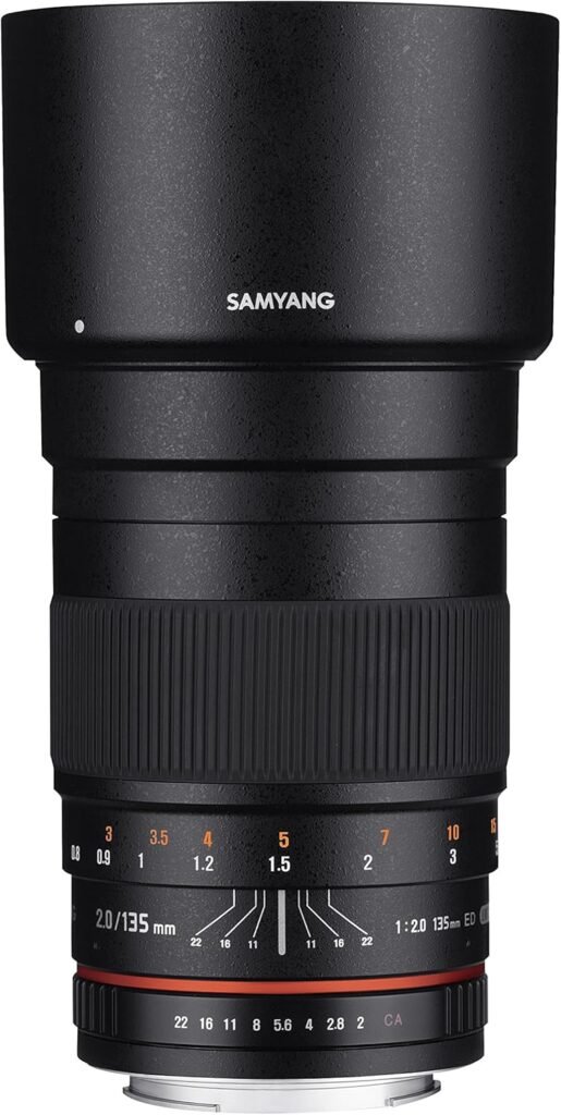 Samyang SY135M-N 135mm f/2.0 ED UMC Telephoto Lens for Nikon Digital SLR Cameras, Black