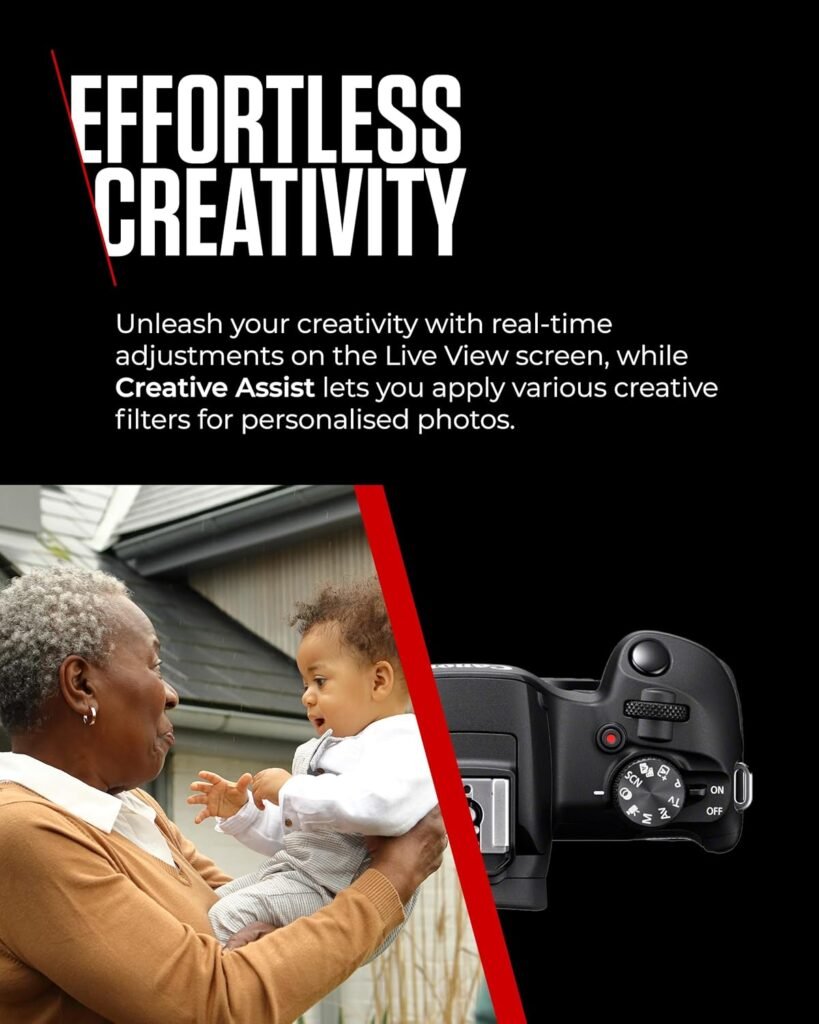 Canon EOS R100 - Compact Mirrorless Digital Camera - 24.1 MP, 4K Resolution - Dual Pixel CMOS AF, DIGIC 8 Processor - 6.5 FPS Continuous Shooting - Face  Eye Detection, Bluetooth, Wi-Fi, GPS