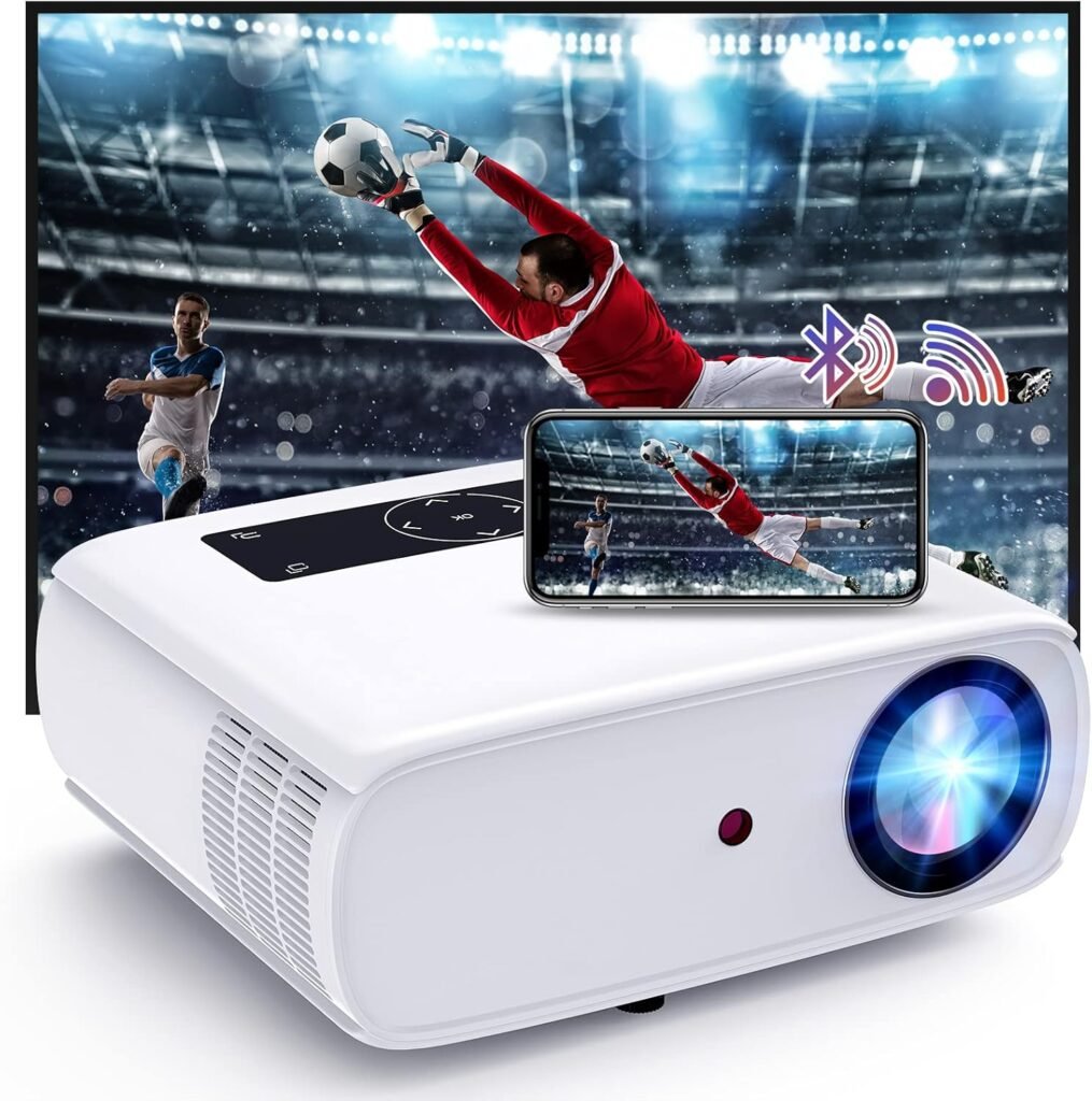GROVIEW WiFi Projector, 5G Mini Projector 9000L Full HD Native 1080P Video Bluetooth Projector 4K, Portable Home Outdoor Wireless Mirroring Projector Compatible with iPhone/Android/TV Stick/HDMI/USB