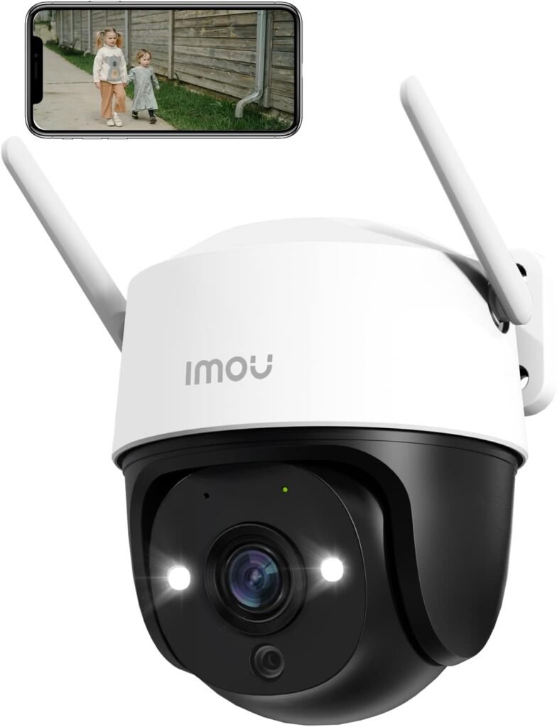 Imou 2K Outdoor Camera with AI Human Vehicle Detecion, 360° Wi-Fi CCTV Camera Outdoor with 30M Color Night Vision, Smart Motion Tracking, 2 Way Audio, Sound Light Alarm, IP66, 2.4GHz Wi-Fi Only