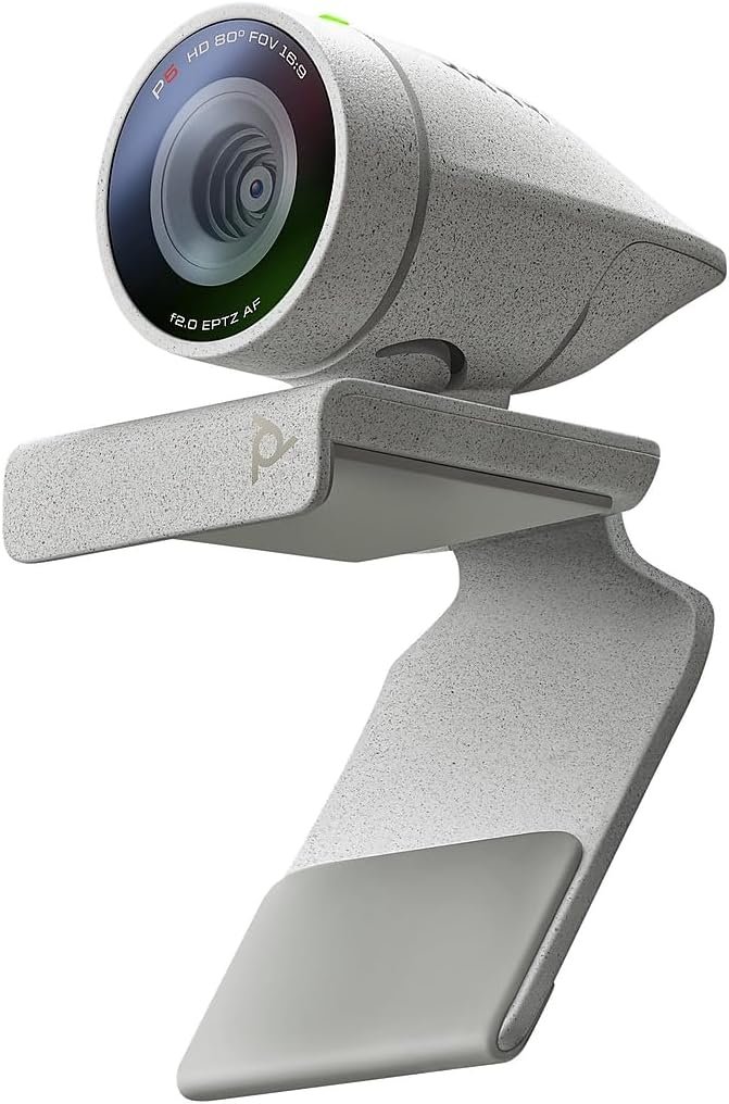 Poly - Studio P5 Kit with Blackwire 3210 (Plantronics) - 1080p HD Video Conferencing Camera - Professional Webcam and USB-A Kit with Wired One Ear Headset