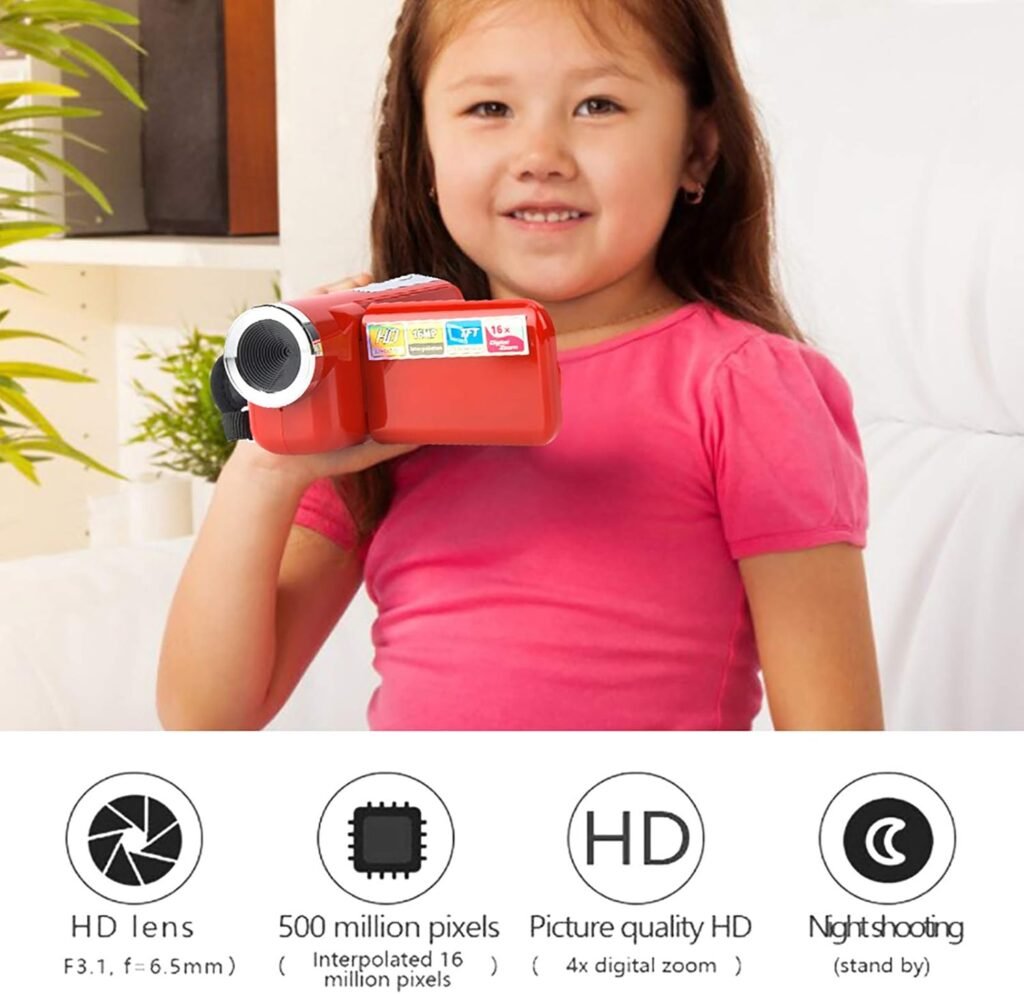 TFT LCD Sceen Camcorder Recorder, DV Camcorder, Outdoor Use Birthday Gift for Cycling for Running(red)