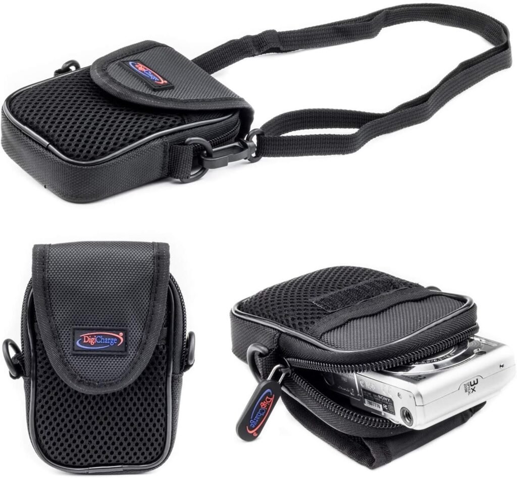 Digicharge Compact Digital Camera Soft Carry Case Pouch for Sony Cyber-Shot DSC-J DSC-T DSC-TX DSC-WX DSC-W Series Bag