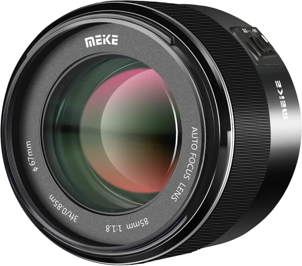 Meike 85mm F1.8 Full Frame Auto Focus Medium-Telephoto Portrait Lens Compatible with Canon EOS EF Mount Digital SLR Cameras 5D Mark IV 6D Mark II