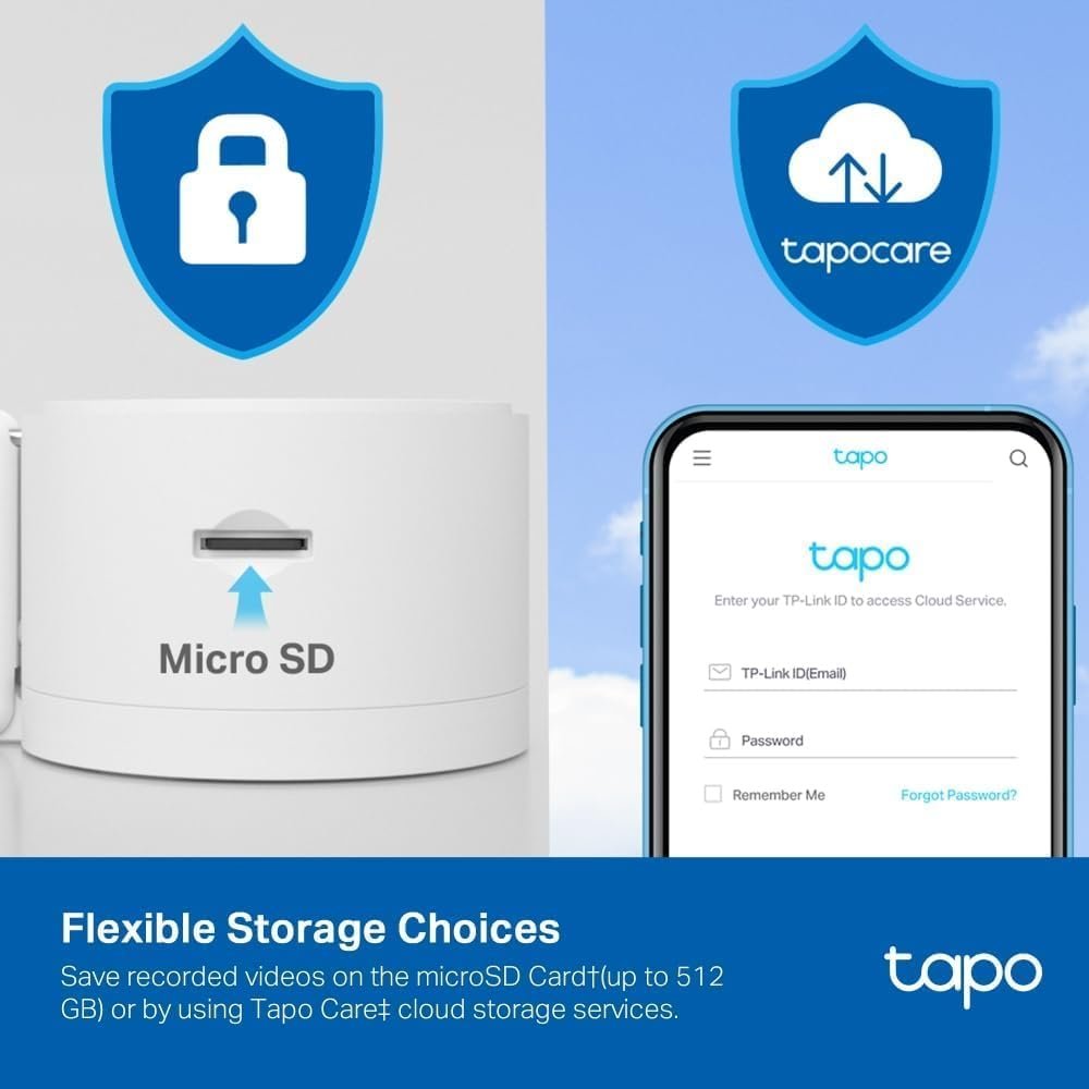 Tapo C200 1080p Pan/Tilt Indoor Camera, Baby Monitoring, Motion Detection, Customizable Privacy Mode, 2-Way Audio, Night Vision, Cloud and Local Storage, Works With Alexa and Google, No Monthly Fee