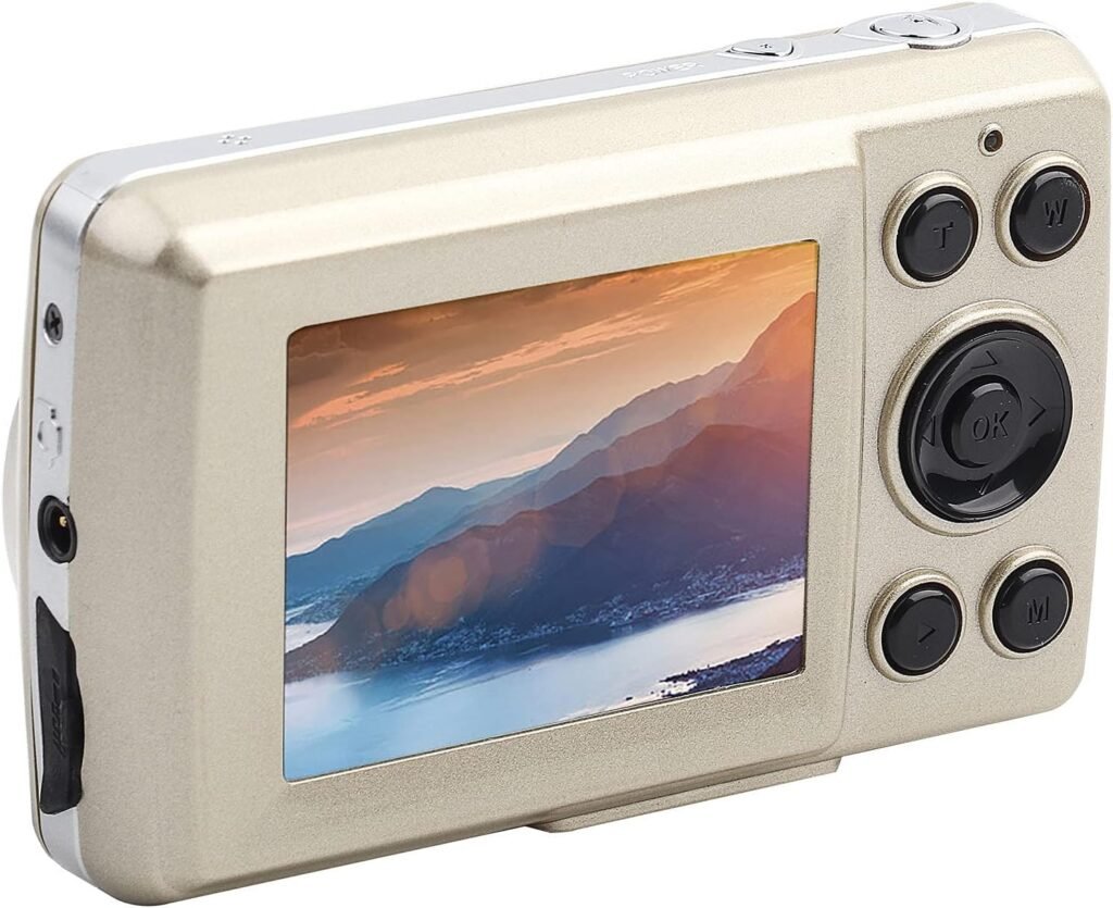 Digital Camera, HD Image Meets Demand 16X Zoom Video Camera, Compact and Lightweight, Lightweight and Portable, Excellent Home Sensor Photographer (Gold)
