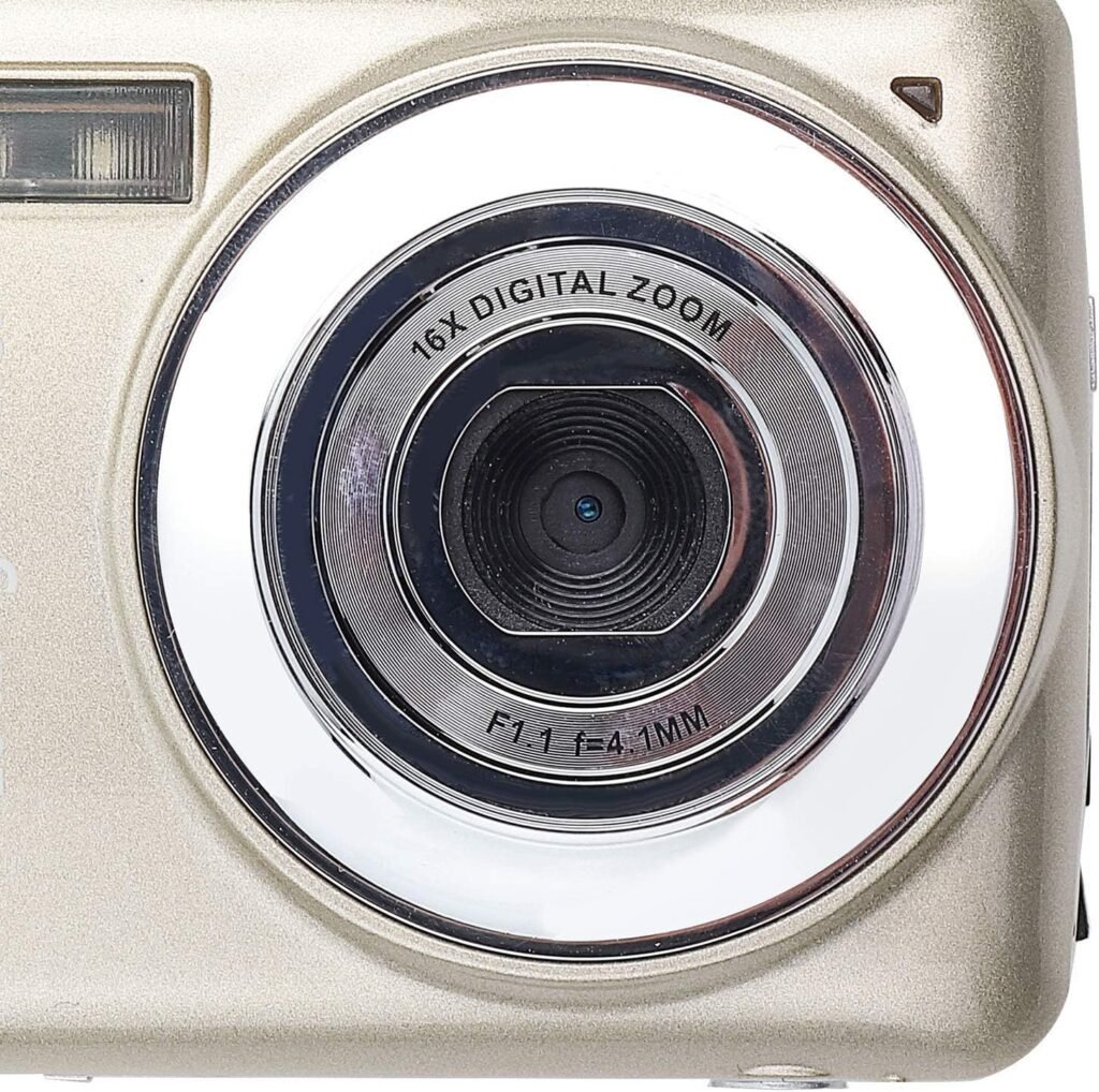 Digital Camera, HD Image Meets Demand 16X Zoom Video Camera, Compact and Lightweight, Lightweight and Portable, Excellent Home Sensor Photographer (Gold)