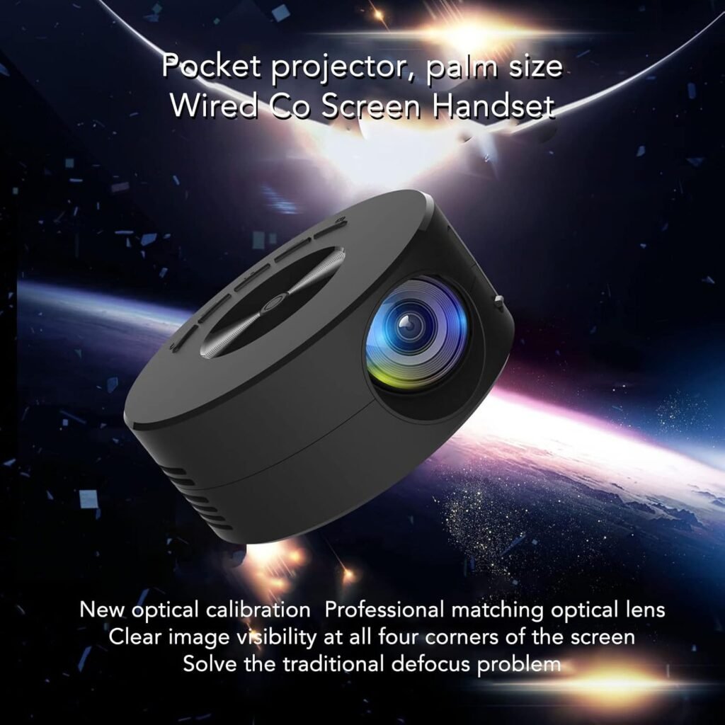 Mini Video Projector, USB 2.0 Eye Protection Mini LED Projector Support Mobile Power Supply for Home Use