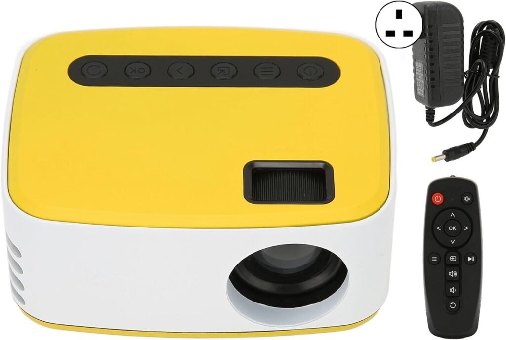 WiFi Mini Projector, 20000 Hours LED Projector, 1080P Supported, Portable Phone Projector Inbuilt Speaker, USB Connection Video Projector Compatible with IOS Android